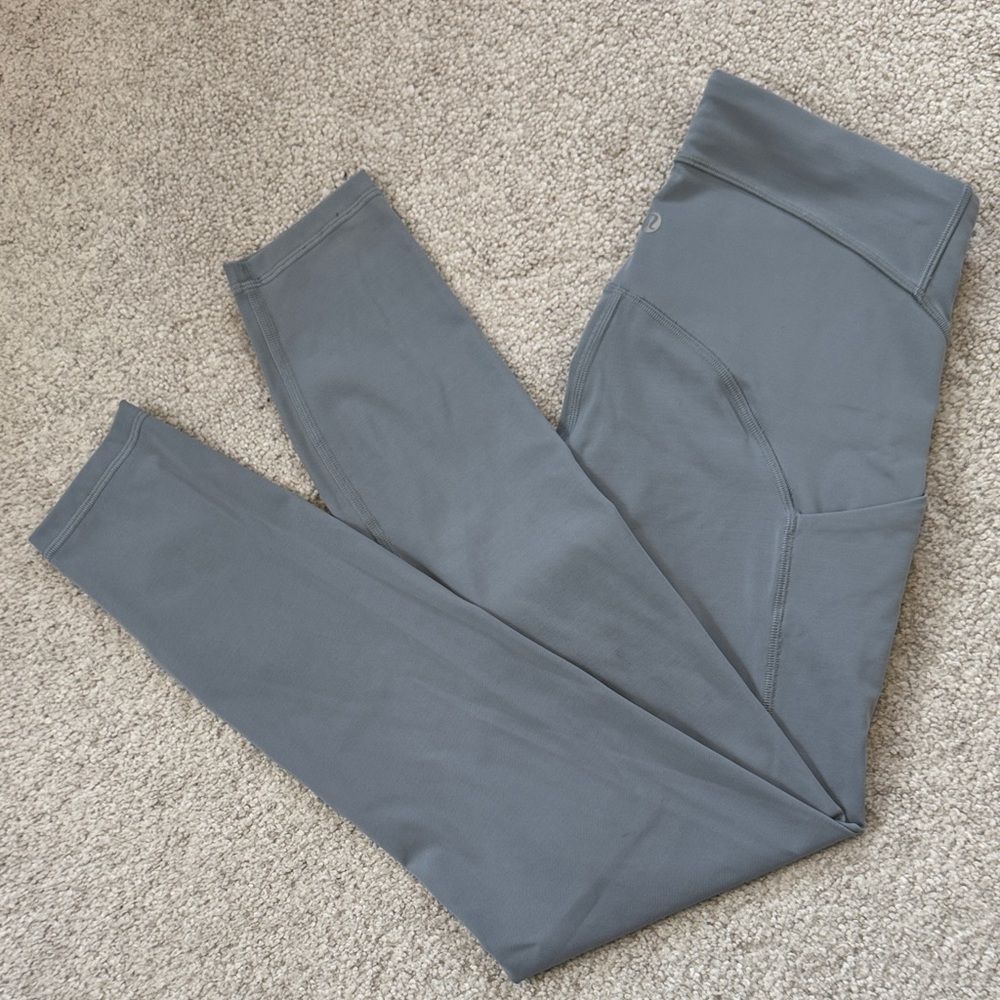 lululemon Power Thru High-Rise tights 25" Rhino Grey Sz8